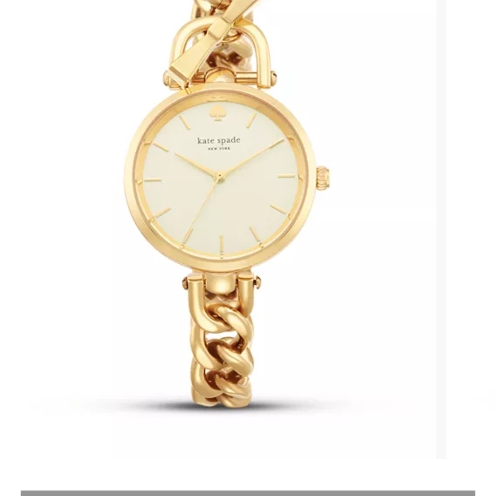 Kate Spade Holland Gold BOW TOGGLE Chain-Link Bracelet Watch